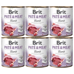 BRIT PATE & MEAT LAMB ZESTAW 6x800g karma mokra dla psa z jagnięciną