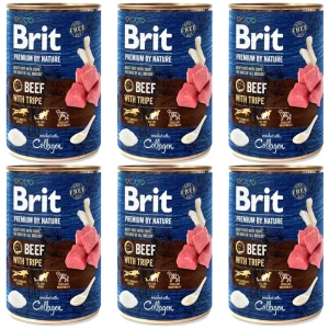 BRIT PREMIUM ZESTAW 6x400g BEEF&TRIPES karma mokra dla dorosłych psów