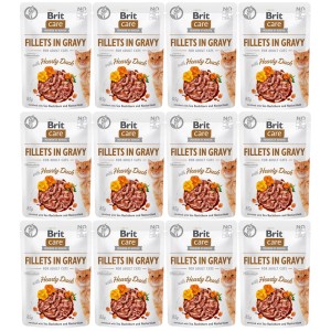 Brit Care FG Hearty Duck Pouch ZESTAW 12x85g kawałki w sosie karma dla kota