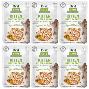 Brit Care Cat FG Kitten Choice Chicken Pouch Zestaw 6x85g mokra karma dla kotów