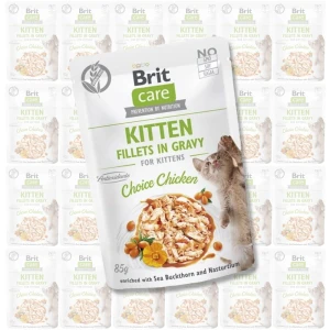 Brit Care Cat FG Kitten Choice Chicken Pouch Zestaw 24x85g mokra karma dla kotów