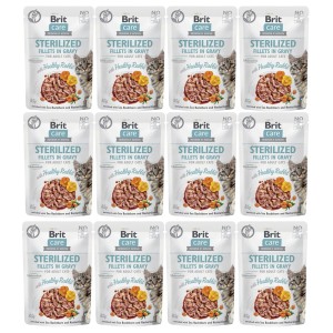 Brit Care Cat FG Sterylized Rabbit Pouch ZESTAW 12x85g mokra karma dla kotów