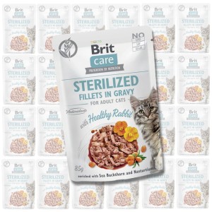 Brit Care Cat FG Sterylized Rabbit Pouch ZESTAW 24x85g mokra karma dla kotów