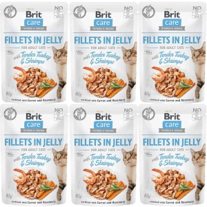 Brit Care Cat Fj Tender Turkey&Shrimps Pouch 6x85g karma dla kota