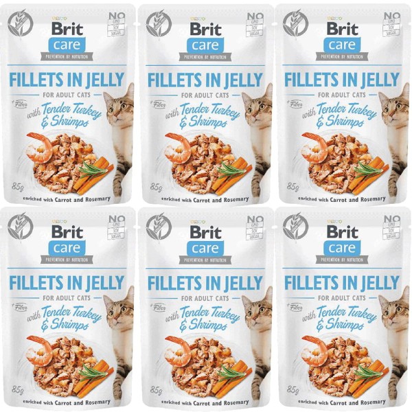 Brit Care Cat Fj Tender Turkey&Shrimps Pouch 6x85g karma dla kota