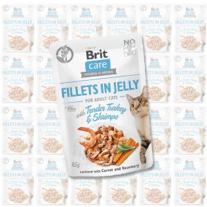 Brit Care Cat Fj Tender Turkey&Shrimps Pouch 24x85g karma dla kota
