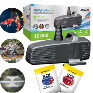 Aquael PFN-15000 ECO Pompa do oczka wodnego 125W 14000l/h + gratisy