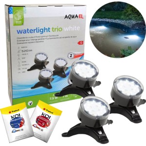 Aquael WaterLight Trio White Oświetlenie do oczka wodnego 3 lampy LED + gratisy