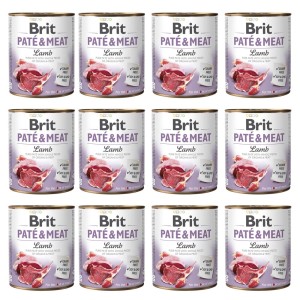 BRIT PATE & MEAT LAMB ZESTAW 12x800g karma mokra dla psa z jagnięciną