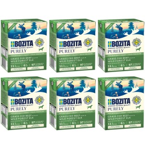 Bozita Purely Pate Duoprotein Wołowina Łoś ZESTAW 6x370g karma mokra dla psa