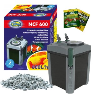 Filtr zewnętrzny Aqua Nova NCF-600 akwarium do 150l + gratis