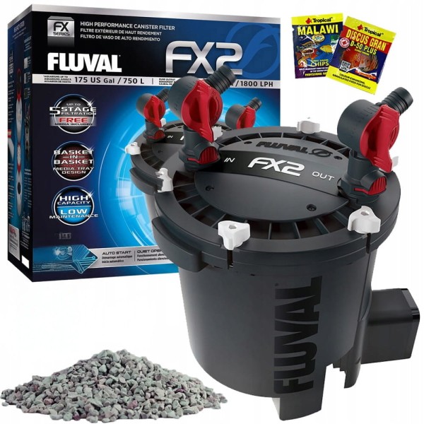 Hagen Fluval FX-2 filtr zewnętrzny do akwarium 750l + gratisy