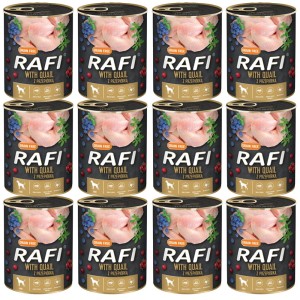 Rafi Pełnoporcjowa Mokra Karma dla Psa Przepiórka ZESTAW 12 x 800g