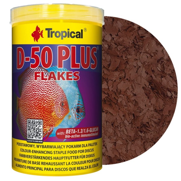 Tropical D-50 Plus Flakes 1000ml / 200g Pokarm dla paletek