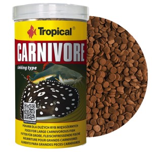 Tropical Carnivore Pokarm dla Dużych Ryb Mięsożernych 1000ml 600g