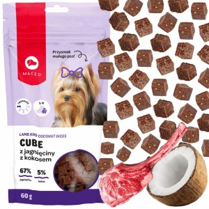 MACED Przysmak dla Małego Psa Cube jagnięcina z kokosem 60g