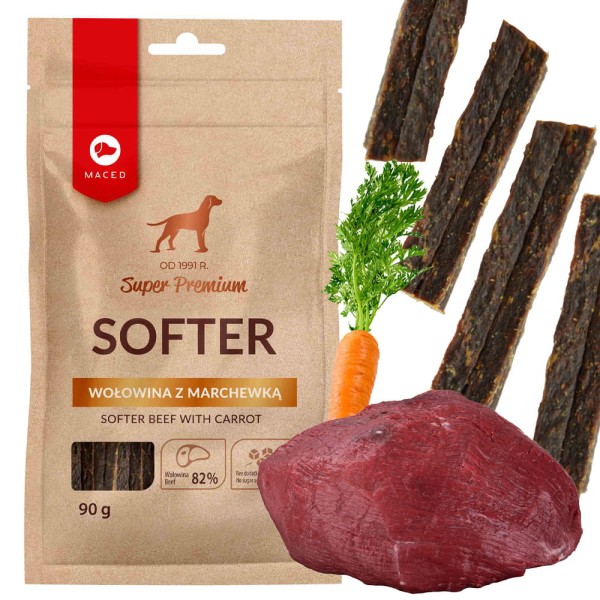 Maced Przysmak Dla Psa Softer Wołowina z Marchewką Gryzak Premium 90g