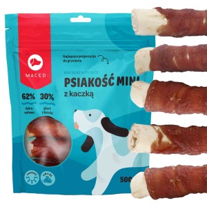 Maced pałka biała kość z kaczką 12cm 500g przysmak