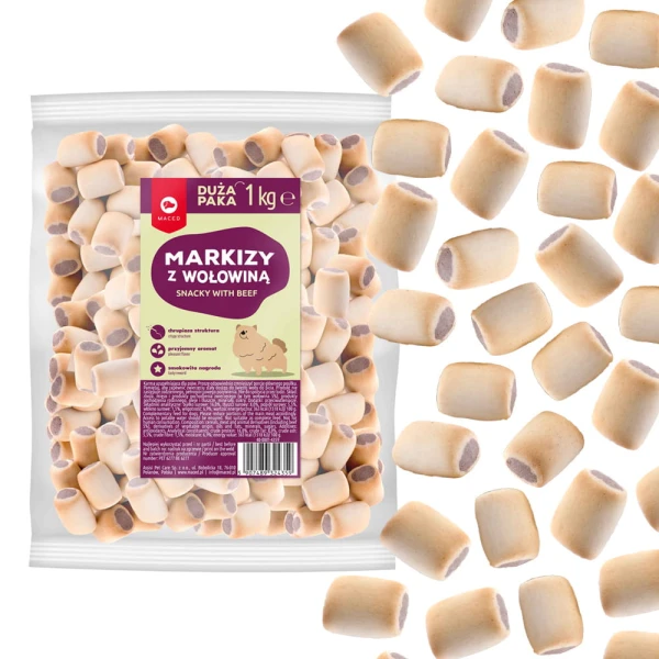 Maced ciastka markizy wołowe 1kg przysmak dla psa
