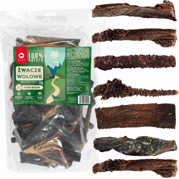 Maced żwacze wołowe żołądki przysmak dla psa 1kg