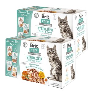 BRIT CARE Fillets in Gravy Box Pouch Sterilized dla kotów 24x85g