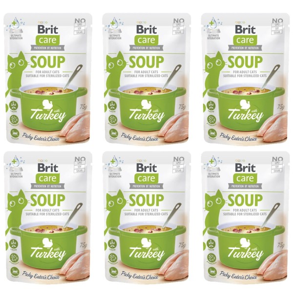 Brit Care Cat Soup With Turkey Mokra Karma Dla Kota Zupa z Indykiem 6x75g