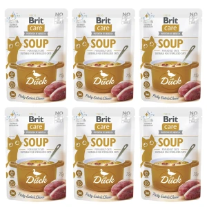 Brit Care Cat Soup With Duck Bezzbożowa Zupka dla kota Kaczka 6x75g