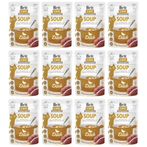 Brit Care Cat Soup With Duck Bezzbożowa Zupka dla kota Kaczka 12x75g