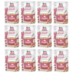 Brit Care Cat Soup With Salmon Zupka z Łososiem Dla Kota Mokra Karma 12x75g
