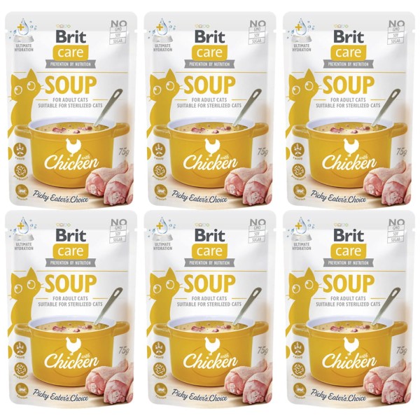 Brit Care Cat Soup With Chicken Mokra Karma Dla Kota Zupa z Kurczakiem 6x75g