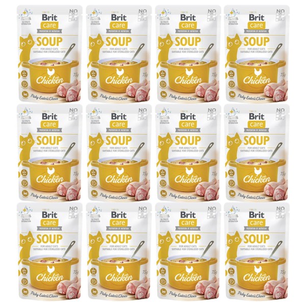 Brit Care Cat Soup With Chicken Mokra Karma Dla Kota Zupa z Kurczakiem 12x75g