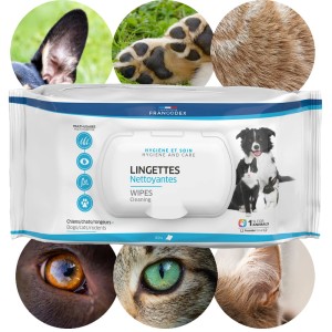 Francodex Chusteczki Do Czyszczenia Oczu Uszu Łap Dla Zwierząt 80szt.