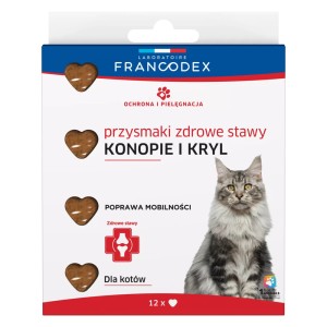 Francodex Przysmak dla kota na zdrowe stawy kryl i olej konopny 12 szt. 