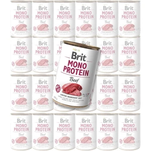 BRIT MONO PROTEIN Beef WOŁOWINA karma mokra w puszce dla psa pakiet 24x400g