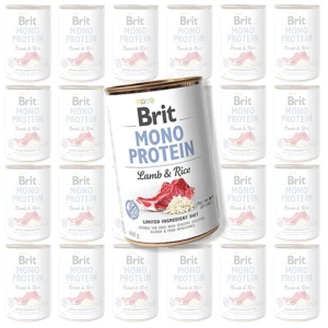 BRIT Mono Protein Lamb & Rice JAGNIĘCINA Mokra Karma dla Psa Zestaw 24x400g