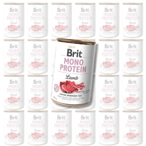 BRIT MONO PROTEIN Lamb JAGNIĘCINA karma mokra w puszce dla psa 24x400g
