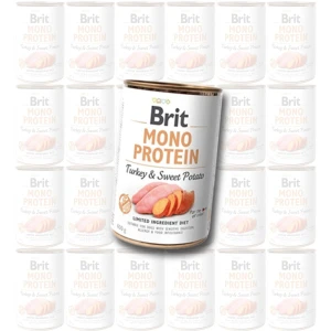 BRIT Mono Protein Turkey & Sweet Potato karma mokra dla psa Zestaw 24x400g