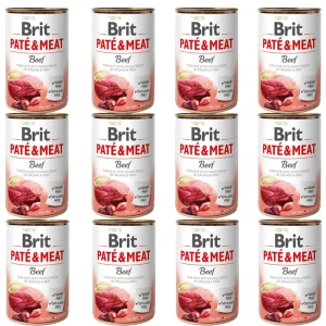BRIT Pate & Meat Beef Karma Mokra dla Psa z Wołowiną Pakiet 12x400g