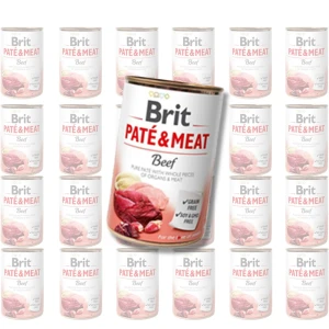 BRIT Pate & Meat Beef Karma Mokra dla Psa z Wołowiną Pakiet 24x400g