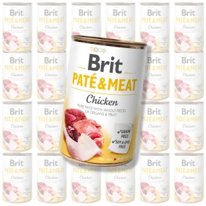 BRIT Pate & Meat Chicken Kurczak karma mokra dla psa z kurczakiem Pakiet 24x400g