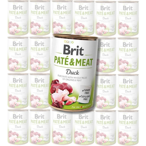 BRIT Pate & Meat Duck Karma Mokra dla Psa z Kaczką Zestaw 24x400g