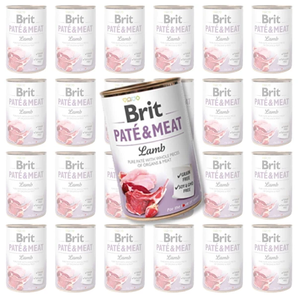 BRIT Pate & Meat Lamb Karma Mokra dla Psa z Jagnięciną Zestaw 24x400g