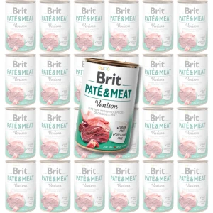 BRIT Pate & Meat Turkey Karma Mokra dla Dorosłych Psów Indyk Zestaw 24x400g