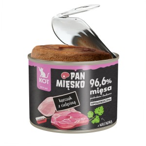 Pan Mięsko Karma Mokra dla Kota Kurczak z Cielęciną (kociak) 200g
