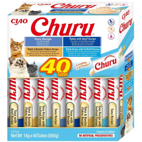 Inaba Churu Variety Przysmak dla Kota Tuńczyk 40x14g (560g)