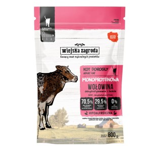 Wiejska Zagroda Karma Sucha dla Kota Monobiałkowa Wołowina (Dorosły) 800g