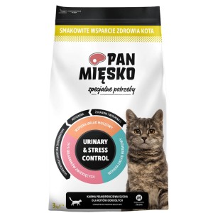 Pan Mięsko Karma Sucha dla Kota Specjalne Potrzeby Urinary & Stress Control (Dorosły) 3kg
