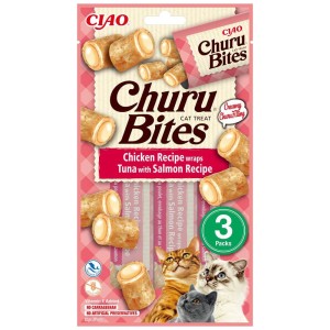 Inaba Churu Bites Przysmak dla Kota Kurczak z Tuńczykiem i Łososiem 3x10g (30g)