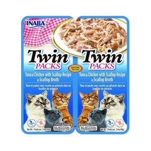 Inaba Twin Przysmak dla Kota Tuńczyk, Kurczak i Przegrzebki 2x40g
