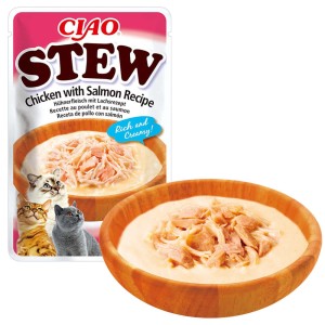 Inaba Ciao Stew Przysmak dla Kota Kurczak z Łososiem – Potrawka 40g
